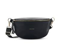 Expatrié Riñonera Mujer Negro - Alice Medium - Bolso Canguro de Cuero Vegano para Festivales, Viajes y Todos los Días - Bolsa de Cintura Elegante - Repelente al Agua