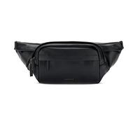 EXPATRIÉ Riñonera Mujer Negro Cuero PU - Justine - Bolso Cruzado para Viaje y Deportes - Bolsa de Cintura - Correa Ajustable para el Hombro - Resistente al Agua