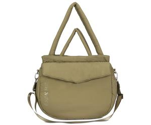 Expatrié Shopper Bag Mujer Verde - Poppy - Puffer Bag de Nylon - Bolso Grande para Ordenador - Tote Bag con Cremallera - Bandolera para Universidad, Office & Tiempo Libre - XXL Puffy Tote Bag