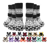 EXPAWLORER Calcetines Antideslizantes de Doble Cara para Perros Que Dejan de lamer, Protectores de Patas de Perro, Gran Control de tracción para Suelos de Madera Dura en Interiores, Calcetines para
