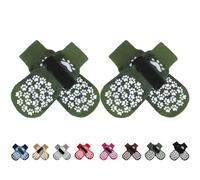EXPAWLORER Calcetines antideslizantes para perros para evitar lamer patas, zapatos para pavimento caliente, botines de perro para perros pequeños, medianos y grandes, botas de control de tracción y