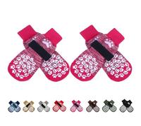 EXPAWLORER Calcetines antideslizantes para perros para evitar lamer patas, zapatos para perros para pavimento caliente, botines para perros pequeños, medianos y grandes, botas de control de tracción y