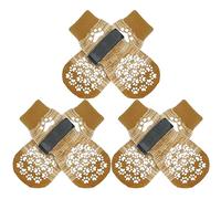 EXPAWLORER Calcetines antideslizantes para perros que dejan de lamer, protector de patas de perro, doble cara, gran control de tracción para suelos de madera dura en interiores, calcetines para perros