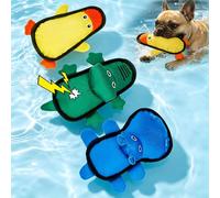 EXPAWLORER Juguetes flotantes para perros para piscina y verano, paquete de 3 juguetes masticables interactivos de tela Oxford suave y duradera con arrugas para perros pequeños, medianos y grandes