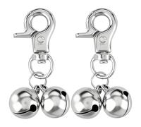 EXPAWLORER Paquete de 2 campanas de gato, collar de perro y gato, campanas fuertes, colgantes de entrenamiento para mascotas, campanas pequeñas para collar de perro y gato, rastreador para pájaros