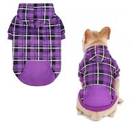 EXPAWLORER Sudadera con Capucha a Cuadros para Perro, Estilo británico, suéter cálido para Perro con Agujero para Correa, Trajes de Ropa de Pitbull, Abrigo de Invierno para Todas Las Razas, Ropa de