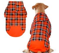 EXPAWLORER Sudadera con Capucha a Cuadros para Perro, Estilo británico, suéter cálido para Perro con Agujero para Correa, Trajes de Ropa de Pitbull, Abrigo de Invierno para Todas Las Razas, Ropa para