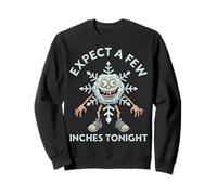 Expect A Few Inches Tonight Funny Snow Snowflake Sudadera
