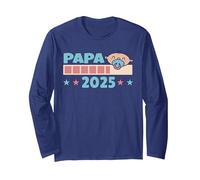 Expectante papá 2025 futuros papás 2025 Manga Larga, Unisex para Adultos, Azul Marino, M