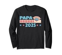 Expectante papá 2025 futuros papás 2025 Manga Larga, Unisex para Adultos, Negro, M
