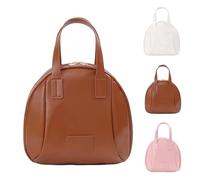 Expectatioin Multi-Layered Shell-Shaped Cosmetic Bag, Large Capacity PU Waterproof Cosmetic Bags (Brown)