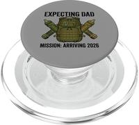 Expecting Dad 2026 Fatherhood Mission Military PopSockets PopGrip para MagSafe