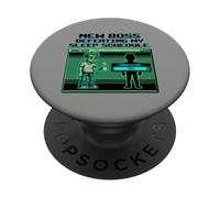Expecting Dad Gamer New Boss Sleep Schedule PopSockets PopGrip Adhesivo