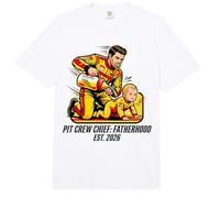 Expecting Dad Pit Crew Chief Fatherhood 2026 Race Comfort Colors Adult Heavyweight T-Shirt