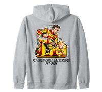 Expecting Dad Pit Crew Chief Fatherhood 2026 Race Sudadera con Capucha