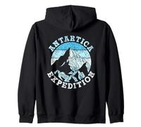 Expedición A La Antártida Continente Retro Antártida Sudadera con Capucha