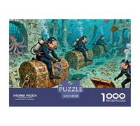 Expedición de Arqueología Subacuática Puzzle De Madera Impermeable DIY Puzzles De 1000 Piezas para Adultos Imposible Rompecabezas Juegos Educativos