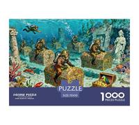 Expedición de Arqueología Subacuática Puzzle De Madera Impermeable DIY Puzzles De 1000 Piezas para Adultos Imposible Rompecabezas Juegos Educativos