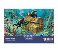 Expedición de Arqueología Subacuática Puzzle De Madera Impermeable DIY Puzzles De 1000 Piezas para Adultos Imposible Rompecabezas Juegos Desafiantes