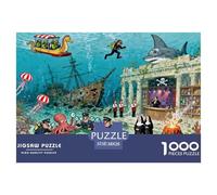 Expedición de Arqueología Subacuática Puzzle De Madera Impermeable DIY Puzzles De 1000 Piezas para Adultos Divertido Rompecabezas Juegos Educativos