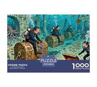 Expedición de Arqueología Subacuática Puzzle De Madera Impermeable DIY Puzzles De 1000 Piezas Regalos para Adultos Divertido Rompecabezas Decoración del Hogar