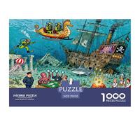 Expedición de Arqueología Subacuática Puzzle De Madera Impermeable DIY Puzzles De 1000 Piezas Regalos para Adultos Colorido Rompecabezas Decoración del Hogar