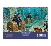 Expedición de Arqueología Subacuática Puzzle De Madera Impermeable Puzzles De 1000 Piezas para Adultos Colorido Rompecabezas Juegos Educativos