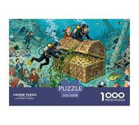 Expedición de Arqueología Subacuática Puzzle De Madera Impermeable Puzzles De 1000 Piezas Regalos para Adultos Colorido Rompecabezas Decoración del Hogar