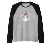 Expedición de Aventura de Cohetes al Espacio Camiseta Manga Raglan
