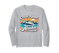 Expedición de Vela de Alaska 2026 Retro 70s Groovy Art Manga Larga