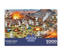 Expedición Volcán Llanura de Lava Puzzle De Madera Impermeable DIY Puzzles De 1000 Piezas Regalos para Adultos Imposible Rompecabezas Decoración del Hogar
