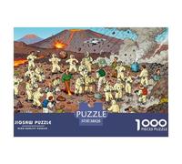 Expedición Volcán Llanura de Lava Puzzle De Madera Impermeable Puzzles De 1000 Piezas para Adultos Desafiante Y Estimulante Rompecabezas para Decoración del Hogar