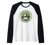 Expediciones introvertidas explorando Mundos Interiores Funny Homebody Camiseta Manga Raglan