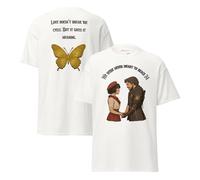 Expedition 33 - Camiseta de doble cara, homenaje a los fanáticos con We were Never Meant to Reach 34 y Butterfly Back, camiseta de algodón inspirada en RPG para los fanáticos de los jugadores, blanco