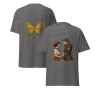 Expedition 33 - Camiseta de doble cara, homenaje a los fanáticos con We were Never Meant to Reach 34 y Butterfly Back, camiseta de algodón inspirada en RPG para los fanáticos de los jugadores, gris