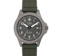 Expedition North® TW2V54000 Reloj automático de Titanio de 41 mm con Correa de Cuero ecológico, Gris