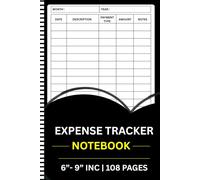 Expense Tracker Notebook: Complete Daily Spending Log & Bill Organizer | Simple Budget Planner & Money Management Ledger for Personal Finance, Household & Small Business Use - Portable 6x9, 108 Pages