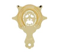 Experienced Cocktail Strainer | 304 Stainless Steel Bar Strainer with Fine Spring | Detachable Ice Separator for Bartenders/Home Use (Gold)