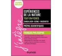 Expériences De La Nature - Tout-en-fiches - Prépas Scientifiques Franç