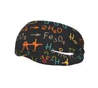 Experimento de ecuación de química educativa. Cintas para el cabello para hombres y mujeres. Diadema para correr. Cinta para el gimnasio que absorbe el sudor.