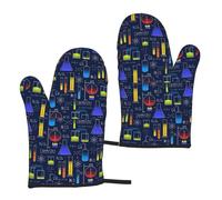 Experimento de química,Guantes de Cocina Antideslizantes para Horno, Resistentes al Calor, un par