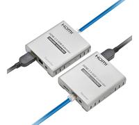 Expert Connect ET4K60M - Extensor HDMI 2.0 4K @60Hz sobre Cat6/Cat7 hasta 200 pies, HDR10, HDCP 2.2, 18 Gbps, paso IR, salida HDMI, cascada, carcasa de metal, kit TX/RX