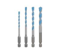 EXPERT HEX-9 Multi Construction Drill Bit 5pc set 4/5/6/6/8mm | para Hormigón, Baldosas de cerámica blanda, Ø 4,00, 5,00, 6,00, 6,00, 8,00 mm, Professional Accesorios Taladro