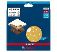 Expert Juego de papel de lija C470 (Diámetro: 150 mm, Grano: 320, 5 ud.)