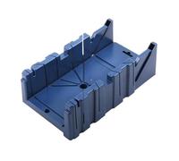 Expert Miter Saw Box with Steel Hand Saw | 45/22.5/90 Degree Accurate Cuts | Sturdy Mitre Box for Woodworking/Frames/DIY Projects | PC Material, 125mm Width (Blue)