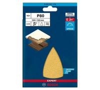 Bosch Professional Lijas Expert C470, 7 agujeros, 100 x 150 mm, grano 80 para madera dura - 10x