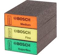 Bosch Professional Tacos Expert S471 3X para madera blanda, 69×97×26 mm, grado Medio/Fino/Muy Fino