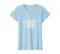 Experto en Crisis existencial EMO - mentalidad gótica angustiada Camiseta, Mujer, Azul Bebé, 3XL