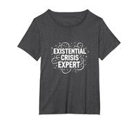 Experto en Crisis existencial EMO - mentalidad gótica angustiada Camiseta, Mujer Tallas Grandes, Jaspeado Oscuro, 4XL Grande