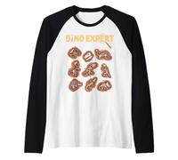 Experto en Dinosaurios, Futuro paleontólogo, Huesos fósiles de Dinosaurios, niños Camiseta Manga Raglan